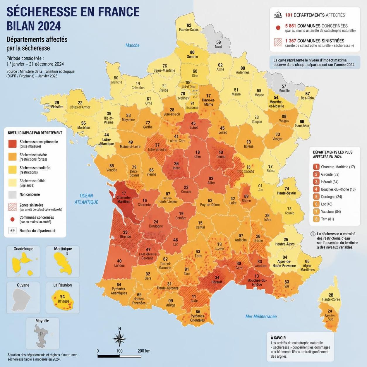 découvrez quelles communes sont reconnues en état de catastrophe naturelle en raison de la sécheresse de 2024. suivez les dernières actualités et mesures prises.