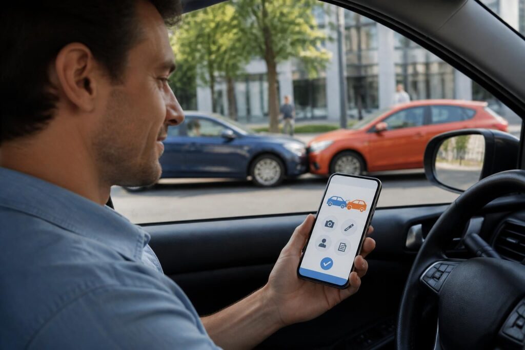 découvrez l'appli e-constat, qui simplifie et accélère la déclaration d'accident grâce à une solution numérique facile et rapide.