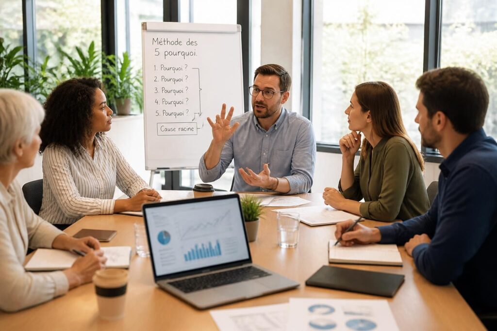 découvrez comment la méthode des 5 pourquoi peut vous aider à identifier la cause racine de vos problèmes en entreprise grâce à un exemple concret et facile à appliquer.