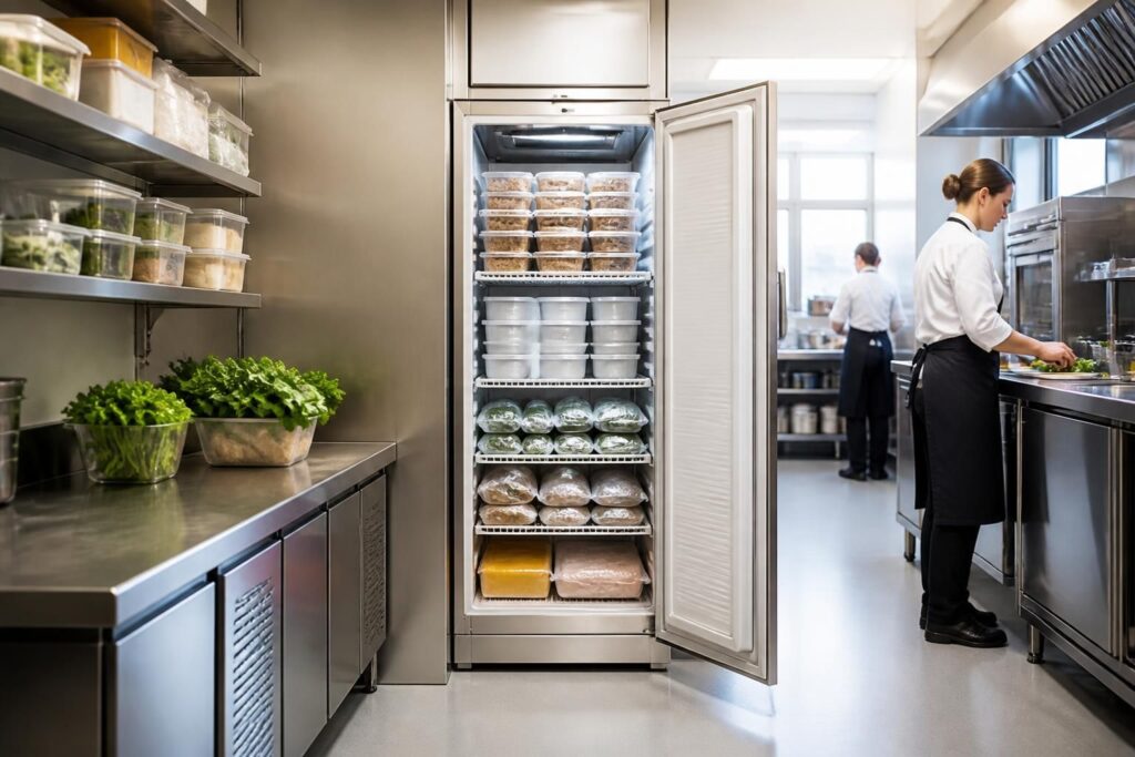 découvrez comment une armoire congélateur peut optimiser l’espace de votre entreprise en offrant un stockage pratique et organisé des produits surgelés, tout en facilitant l’accès et la gestion des stocks.