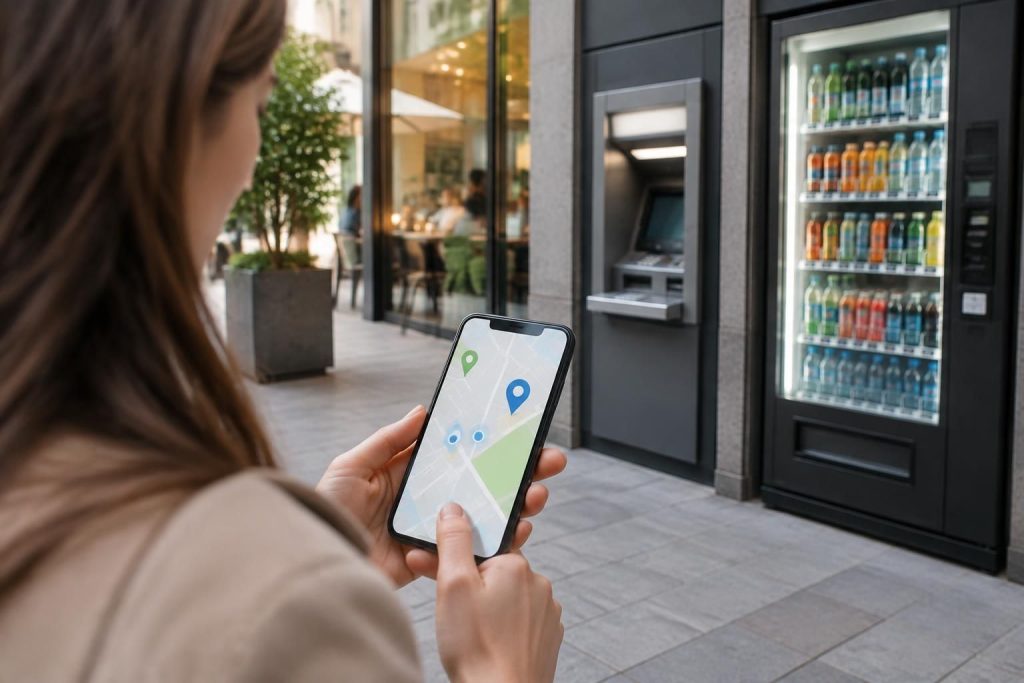 trouvez rapidement les distributeurs automatiques de billets et de boissons près de vous grâce à notre guide pratique.